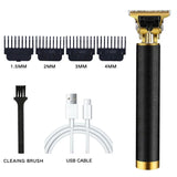 Men's Vintage Hair Trimmer T9 Carving Rechargeable Barber Electric Professional Hair Clipper Beard Trimmer/Metal Haircut Clipper