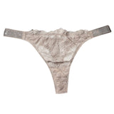 Rhinestone Lace Sexy Women Panties Floral Seamless Underwear G String Letter Transparent Thong For Female Low Rise Ladies Briefs