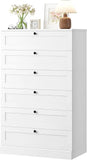 Exquisite 6-Drawer Dresser For Bedroom, Modern Vertical Storage