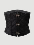 Sexy Leather Tight Corset Jacquard Waist Cincher Bust Support Shapewear New Lace-up Court Casaul Elegant Style Corset B8RO