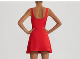 Tennis Fitness Dresses Women Fake Two Piece Sports Dress Outdoor Casual High Elasticity  Running Yoga Golf Mini Skirts