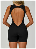 New Seamless Yoga Jumpsuits Sports Fitness Hip-lifting Backless Shorts One-piece Workout Gym Leggings Tracksuits for Women