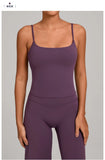 GYM Tank Top With Built In Bra women's Yoga clothing running Square Neck fitness vest beautiful back sports Workout