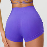 High Waist Women's Yoga Fitness Shorts Tight Fit Abdominal Slimming Lifted Buttocks Three Part Pants Exercise Clothing