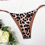 XS - L 8 Color Splicing Halter Leopard Bikini Female Swimsuit Women Swimwear Two-piece Bikini set Bather Bathing Suit Swim V3736