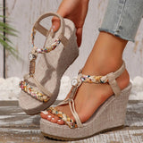 Women Wedges Sandals  Summer Fashion Designer Shoes for Women High Quality Platform Sandals Casual Outdoor Sandals Women