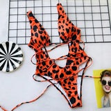 6 Colors New Sexy One Piece Swimsuit Swimwear Women Leopard Snakeskin Print Hollow Cross Straps One-piece Bathing Suit Beachwear