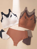 Women's Underwear Sexy Seamless Bra and Panty Set Wire Free Brassieres Female Womens Lingerie Underwear & Sleepwears