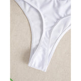 S - XL High Waist High Leg Cut Bikini Bottom Swim Brief Women Swimwear Female Bather Brazilian Tanga Panties Underwear V7095