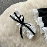 Women's Sexy Bow Lace-Up Sensual Dress Set Fashion Uniform - Trendy Comfortable Dress Ensemble for Adults New