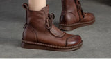 Shoes for Women  Cross-tied Ladies Boot Daily Boots Hot Sale Cotton Shoes Round Toe Comfortable Flat Shoes Women Ankle Boots