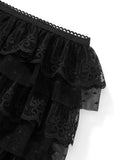 Women's Lace Shorts Ruffle Layered Elastic Waist Short Pants Bloomers Streetwear