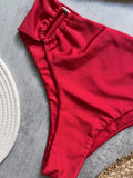 Bandeau Bikini Push Up Women Swimsuits 2026 Sexy Female Swimwear Brazilian Bikini Set Thong Biquini Swim Suits Solid Beachwear