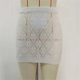 Sexy Hollow Out Crochet Knitted Tunic Beach Cover Up Cover-ups Beach Dress Beach Wear Beachwear Mini Skirt Female Women K6587