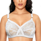 Bra For Women Lace Bralette Wireless Big Bosom Minimizer Plus Size Sexy Lingerie Female Underwear Full Cup BH Tops