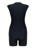 2026 Zipper Rushguard Sleeveless Slim Swimsuit Women One Piece Swimwear Female Bather Bathing Swimming Swim Surf Suit Beachwear
