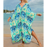 Sexy Zebra Printed V Neck Tunic Beach Cover Up Cover-ups Beach Dress Beach Wear Beachwear Beach Long Dress Female Women V4159