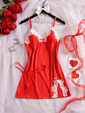 Light Purple Women Nightdress Sexy Lace Bow Lingerie Adult Dress Babydoll Sex Sleepdress Underwear Sets Ladies Erotic Outfits