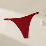 New Sexy Thin Ice Silk Women's Briefs Low Waist Invisible Yoga Fitn Sports Underwear Pure Color Ladies Thong Panties
