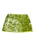 Women's Summer Solid Color Mini Sequins Skirts High Waist Side Split Tie Up Skirt for Daily, Travel, Parties
