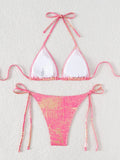 Glitter Sparkling Halter Strappy Bikini 2026 Women Swimsuit Female Swimwear Two-pieces Bikini Set High Leg Cut Bathing Suit Swim
