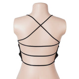 Black Rhinestone Camisole for Women Sexy Slim Fit Seamless Backless Short Top Night Out Clubwear