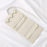 Portable Jewelry Case Roll Bag Foldable Travel Organizer Bags Earrings Rings Necklaces Brooches Storage Bag For Women Girls