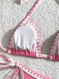 Splicing Wrinkled Pleated Bikinis 2025 High Cut Bikini Women Swimwear Female Swimsuit Two-pieces Bikini Set Bathing Suit Swim