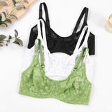 Ultra Thin Plus Size Womens Underwire Support Bra Adjustable Straps No Padding Comfort Leisure Sexy Brassiere