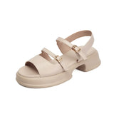 Women's Sandals 2026 New Summer Platform Fashion High Heel Sandals Outdoor Beach Shoes Square Toe Buckle Strap Women’s Shoes