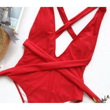 New Sexy Long Wrap Around Deep V One Piece Swimsuit Women Swimwear Female High Cut Monokini Bather Bathing Suit Swim Lady V1639B