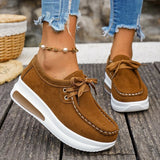 Red Chunky Platform Sneakers Women Comfortable Non Slip Thick Sole Casual Shoes Woman Plus Size 43 Lace Up Sport Shoes Female