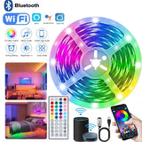 RGB LED Strip Lights 5050 SMD Bluetooth APP Control 24 Keys IR Remote Music Sync TV Backlight Decor Flexible 5V Led Tape Lamp