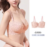 Full Bust French Lace Bralette Wireless Support for Women Plus Size Full Coverage T-Shirt Bra Anti Sagging Comfort MOYISU Sexy