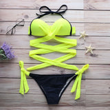 10 Colors Sexy Bikini S-2XL Swimwear Swimsuit Women Cross Bandage Bikinis Set Bathing Suit Female Push Up 2026 Bikini Brasileno