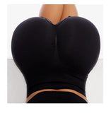 New Sports Bra Women Sexy Deep U-neck Push Up Gym Jogging Yoga Fitness Shockproof Vest Crop Tops Female Sport Bras Set for Women