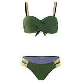 New S - XL Bra Bikini Push Up Swimsuit Female Swimwear Women Two-Pieces Bikini Set With Cup Bather Bathing Suit Swim Lady V2310