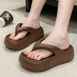Chunky Platform Flip Flops for Women Summer 2025 Clip Toe Thick Bottom Cloud Slippers Woman Beach Non-Slip Soft Sole Flip Flops