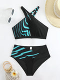 Women's Plus Size Triangle Halter Cross Back Bikini Set - European American Style Separable Swimsuit