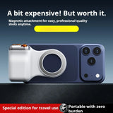 Mobile phone magnetic assistant camera DSLR style suitable for iPhone and Android, comfortable ergonomic grip handle, lightweigh