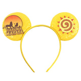Disney Festival Party Cosplay Mouse Ears Headband 3.3" Ears Glitter Hairband Without Bow For Boys DIY Cartoon Hair Accessories