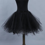 Women Skirt A-line Big Swing Multi-layered Candy Color High Elastic Waist Fluffy Gauze Dancing Performance Short Pleated Skirt