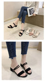 Women Sandals Chunky Heels Slides Summer 2026 Elegant Shoes Women Slipper Big Size 34-42 Fashion Summer Sandal Women
