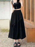 Versatile Knot Spring Summer F Skirt Ele Design Elastic Waist Skirt Sweet Aosphere Skirts For Ladies Fashion Women Skirts HSSZ