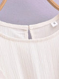Foridol Ruffles Tierred Beige Lantern Sleeve Women's Dress Spring Summer O Neck Casual Short Vestidos A-line Beach Dress 2025
