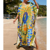 2026 New Colorful Kaftan Tunic Beach Dress Beach Wear Beachwear Beach Cover Up Cover-upsLoose Maxi Dress Female Women V4428
