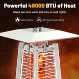 XMSJ Propane Patio Heater With Wheels And Waterproof Cover Outdoor