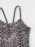2026 Leopard Swimsuit One Piece String Backless Monokini Swimwear Women Sexy Bathers Bathing Swimming Swim Suit Female Beachwear