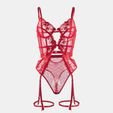 Toucheart Lace Sexy Skinny Babydoll Bodysuit Embroidery Erotic Private Adult Suit Solid Color Patchwork High Waisted Sexy Set
