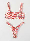 sexy micro bikini 2026 women orange leopard print push up padded thong swimsuit female cut out bathing suit swimwear biquini